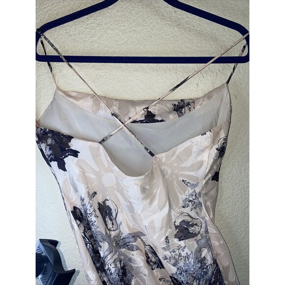 Lulus Floral fairy goth satin slip dress coquette dainty midi M whimsical - Picture 5 of 10